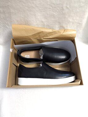 NEW Fitflop Rally Slip-On Skate Sneakers Womens sz 10 Black Leather BNIB